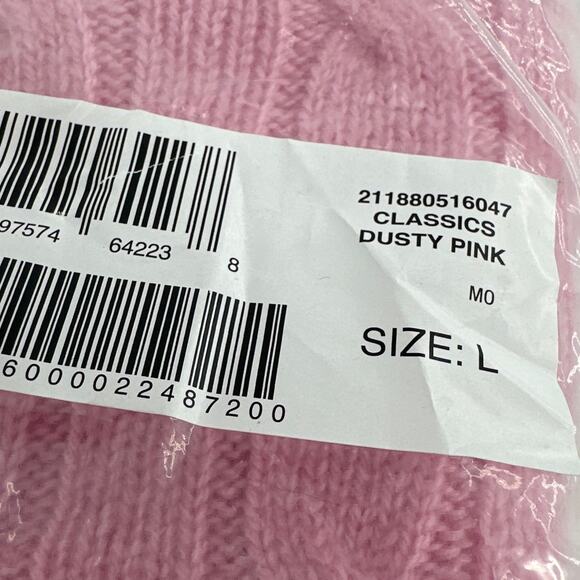 Polo Ralph Lauren Unisex Dusty Pink The Iconic Cable-Knit Sweater Size L - Picture 3 of 13